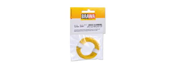 Brawa 32401 Hochflexible Decoderlitze, 0,05 mm², gelb