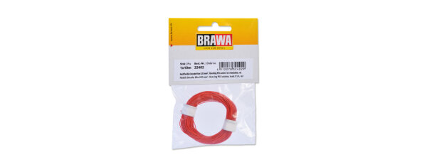 Brawa 32402 Hochflexible Decoderlitze, 0,05 mm², rot