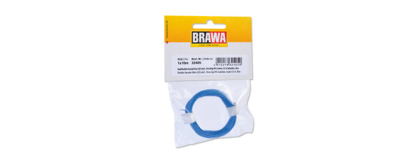 Brawa 32405 Hochflexible Decoderlitze, 0,05 mm², blau