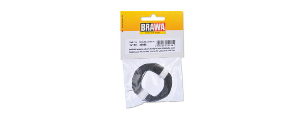 Brawa 32408 Hochflexible Decoderlitze, 0,05 mm², schwarz