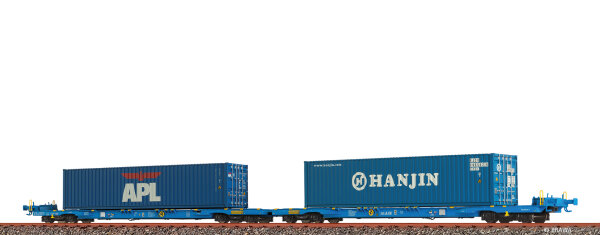 Brawa H0 48110 Containerwagen Sffggmrrss36 "APL / HANJIN" AAE