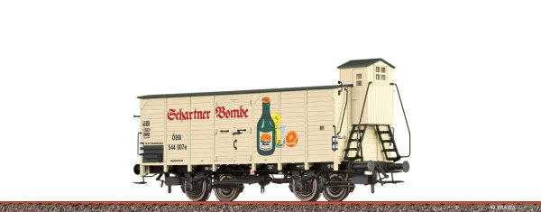 Brawa H0 49831 Gedeckter Gütewagen G10 "Schartner Bombe" ÖBB