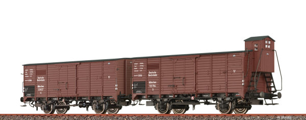 Brawa H0 49878 Gedeckte Güterwagen G DRG, 2er-Einheit