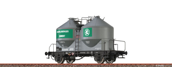 Brawa H0 50578 Staubbehälterwagen Ucs909 "Heidelberger Zement" DB