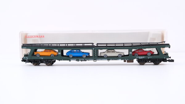 Fleischmann N 8285 Doppelstockw. Autotransport mit 8 PKW DDm 915 DB