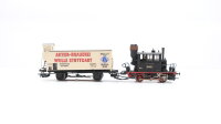 Eigenbau H0 Heinzl Dampflok Glaskasten BR 98 307 DR mit Märklin Bierwagen "Wulles Bürger Bräu" Wechselstrom