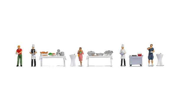 NOCH H0 16276 Figuren-Themenwelt „Buffet“