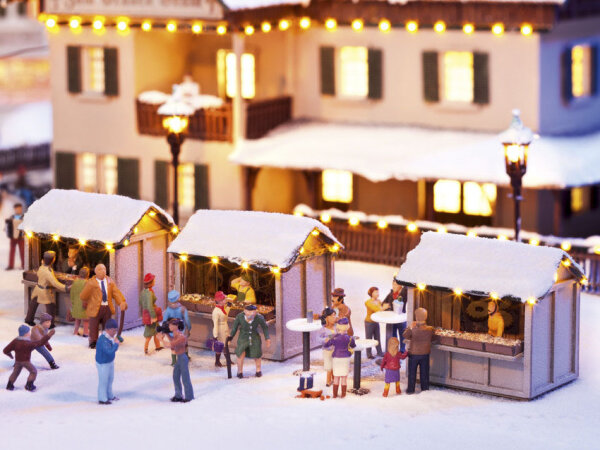 NOCH H0 65610 Kombi-Set “Auf dem Weihnachtsmarkt”