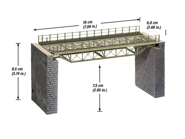 NOCH H0 67024 Brückenfahrbahn, gerade