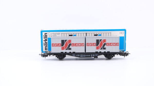 Märklin H0 4668 Behälter-Tragwagen (Containerwagen, SeaLand) Typ Berlin der DB