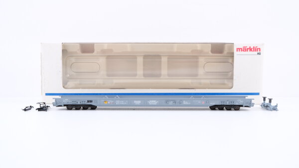 Märklin H0 4740 Niederflurwagen für Lkw-Transport  Saadkms 690 der DB