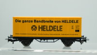 Märklin H0 Konvolut Container-Tragewagen (märklin, Heldele, Rehau), Gedeckter Güterwagen, DB