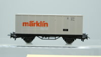 Märklin H0 Konvolut Container-Tragewagen (märklin, Heldele, Rehau), Gedeckter Güterwagen, DB