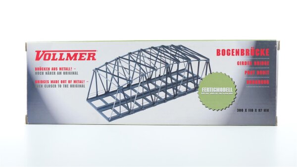 Vollmer H0 2565 Bogenbrücke Fertigmodell, 2-gleisig, 300 x 110 x 97 mm