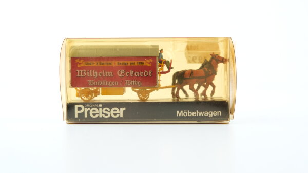 Preiser H0 20455 Möbelwagen Gespann Wilhelm Eckardt Waiblingen