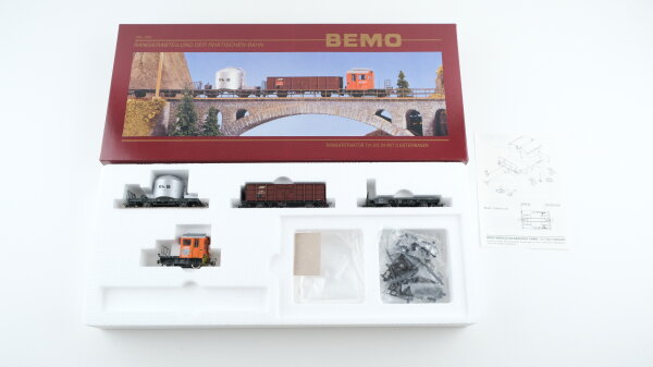 Bemo H0m 7273110 Set Rangierabteilung der RhB Tm 2/2 24 Analog ( Unvollständig )