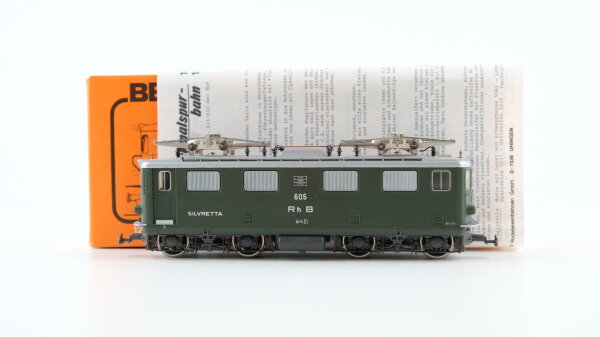 Bemo H0m 1250/5 E-Lok Ge 4/4 605 RhB " Silvretta " Analog