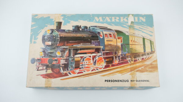 Märklin H0 3100 Personenzug mit Gleisoval M-Gleis Wechselstrom Analog