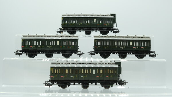 Märklin H0 Konvolut Abteilwagen, Abteilwagen mit Bremserhaus, Länderbahn