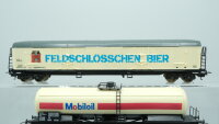 Lima H0 Konvolut Kühlwagen (Feldschlöschen), Kesselwagen (Mobiloil), Hochbordwagen (Rail Cargo Austria), SBB-CFF/RIV/ÖBB