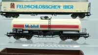 Lima H0 Konvolut Kühlwagen (Feldschlöschen), Kesselwagen (Mobiloil), Hochbordwagen (Rail Cargo Austria), SBB-CFF/RIV/ÖBB