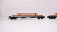 Märklin H0 47153 Rungenwagen-Set mit Holzbeladung Rs 684 der DB AG