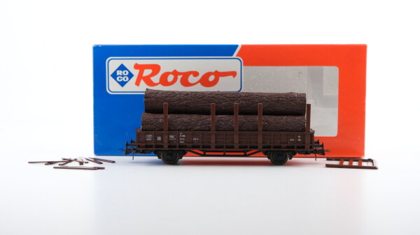 Roco H0 46064 Rungenwagen (Baumstämme) Kbkm  ÖBB