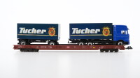 Fleischmann H0 5278 Niederflurwagen mit LKW 81 80 498 3 156-8 DB