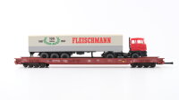 Fleischmann H0 5274 Niederflurwagen mit LKW 82 80 498 3 063-5 DB