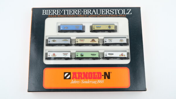 Arnold N 0158 Wagenset "Biere,Tiere,Brauerstolz" 8 tlg.