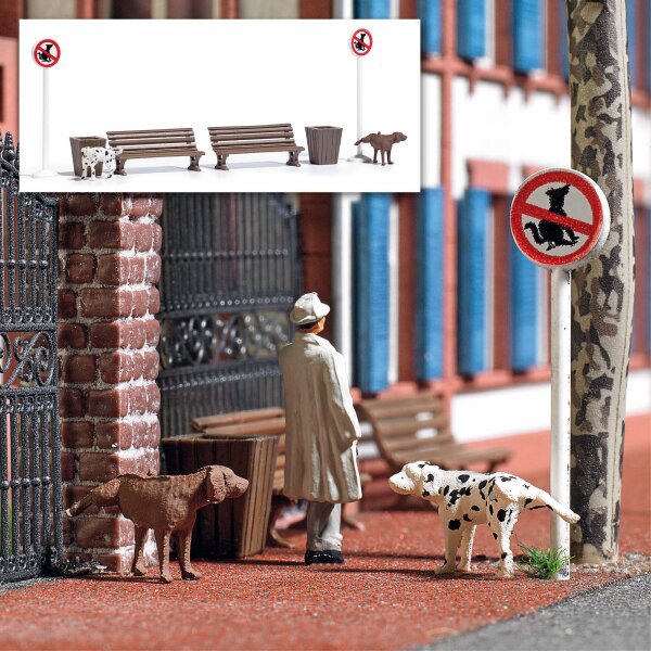 Busch H0 7895 Action Set: Pinkelnde Hunde