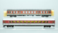 Fleischmann H0 Konvolut Personenwagen (rot/weiß, orange/grau), DB