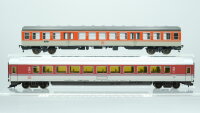 Fleischmann H0 Konvolut Personenwagen (rot/weiß, orange/grau), DB