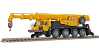 Kibri H0 10558 Zweiwege Mobilkran LTM 1050-4 GleisBau mit LED-Beleuchtung, Funktionsbausatz **Auslauf**