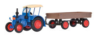 Kibri H0 12232 LANZ Traktor mit Gummiradwagen