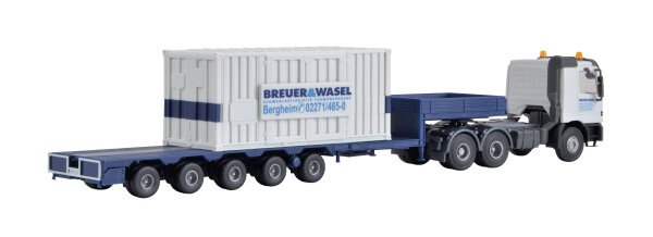 Kibri H0 13057 MB ACTROS Begleittransporter zum LG 1550BREUER & WASEL **Auslauf**