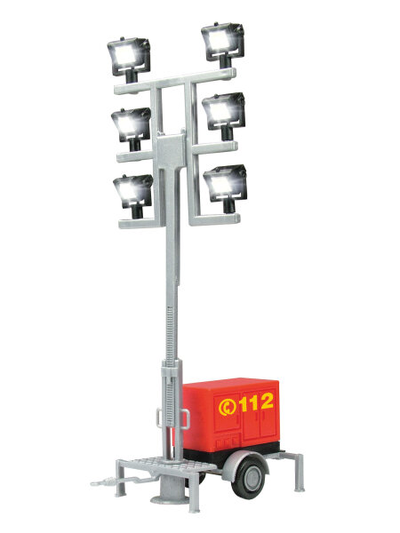 Viessmann H0 1344 Leuchtgiraffe Feuerwehr auf Anhänger mit6 LEDs weiß