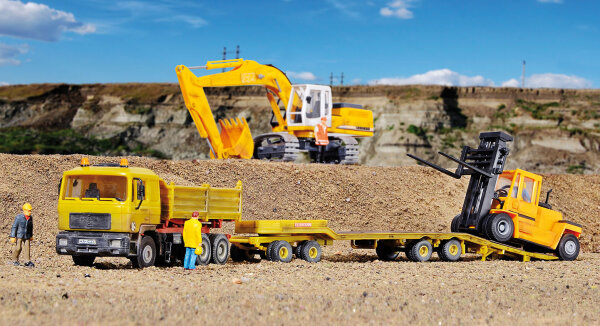 Kibri H0 14066 MAN Kipper mit Tieflader KIRCHHOFF