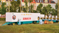 Kibri H0 14658 Zirkus Zeltstangen- und Kofferanhänger, 2 Stück