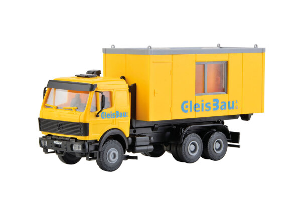 Kibri H0 16310 MB LP Wechsellader mit GleisBau Bürocontainer