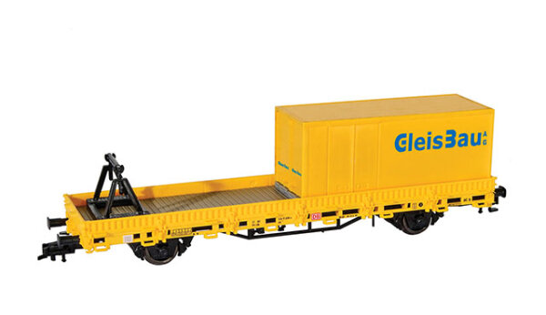 Kibri H0 26264 Schutzwagen mit Auflage für MFS 100 undContainer GleisBau, Fertigmodell