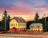 Kibri N 37112 Eisenbahnergebäude mit...