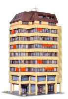 Kibri H0 38218 Hochhaus mit Ladenpassage und Penthauswohnunginkl. Etageninnenbeleuchtung