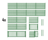 Kibri H0 38603 Maschendrahtzaun, grün