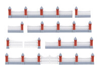 Kibri H0 38630 Zaun gemauert