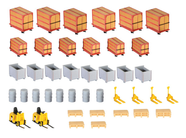 Kibri H0 38647 Deko-Set Kleincontainer und Ladegut