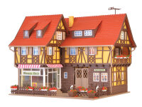 Vollmer H0 43692 Blumengeschäft mit Inneneinrichtung undBeleuchtung, Funktionsbausatz