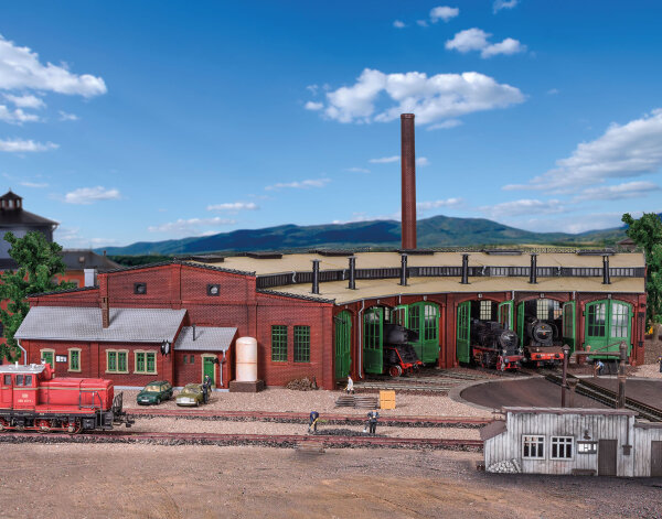 Vollmer H0 45758 Ringlokschuppen mit Türschließvorrichtung,sechsständig