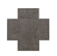 Vollmer H0 48261 Straßenplatte Asphalt aus Steinkunst,X-Kreuzung, L 15 x B 15 cm