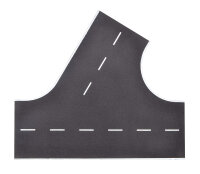 Vollmer H0 48262 Straßenplatte Asphalt aus Steinkunst,60°-Einmündung nach rechts, L 22 x B 19,5 cm